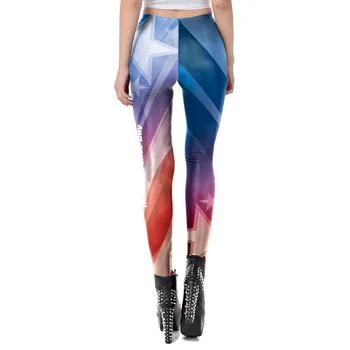 Moterų Elastinga Slim Antblauzdžiai su Gradient Žvaigždės Modelis Streetwear Seksualus Leggins Fitneso Kelnės, Antblauzdžiai Streetwear
