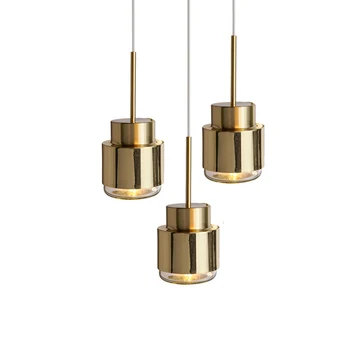 Sieniniai šviestuvai hanglamp kabo lempa šiaurės lempos aukso restoranas miegamojo lovos metalo paprasta Postmodernios kūrybinės