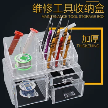 Daugiafunkcinis priežiūros priemonė, peilis, atsuktuvas pincetas stalčių tipo talpinimo Stalo apdailos laikymo Remonto Pakavimo boxs