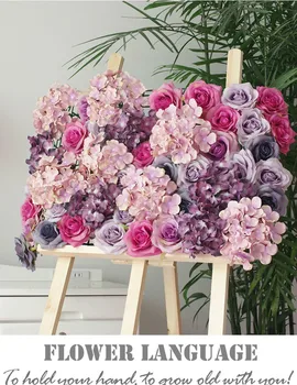 10vnt/daug (60x40cm)Aukštos Kokybės Hydrangea Rožių Gėlių Sienos Vestuvių Fonas Fantastinis Gėlių Fonas Tvarką Nemokamas Pristatymas