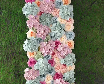 10vnt/daug (60x40cm)Aukštos Kokybės Hydrangea Rožių Gėlių Sienos Vestuvių Fonas Fantastinis Gėlių Fonas Tvarką Nemokamas Pristatymas