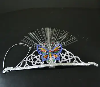 Nemokamas pristatymas 10vnt/daug led drugelis apdangalai, Šviesos optinio pluošto Lankelis LED Šalies Raves gimtadienio dekoracijos vaikams