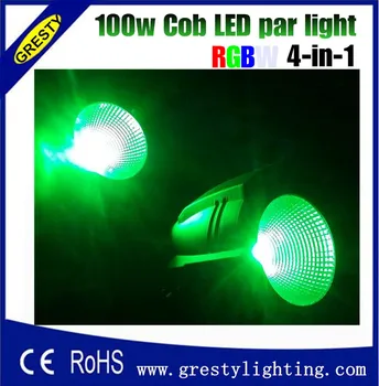 6pcs/daug Pigiausią kainą, 100W COB LED PAR DMX Teatro rgbw LED Prožektorius Scenos Apšvietimas Projektorius gamyklos pardavimo tiesiogiai