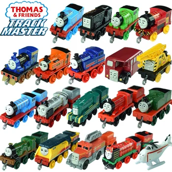 Originalus Thomas 4pcs Strackmaster 1:43 Traukinio Modelį, Metalo Automobilių Dovana Žaislai Vaikams Berniukas Diecast Brinquedos Vaikų Švietimo Automobilį