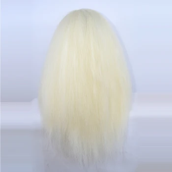 ZM plaukų 613# Yaki Tiesiai ilgai Sintetinis perukas balta Yaki ilgi Tiesūs vidurinė dalis Perukas Juoda Moterų