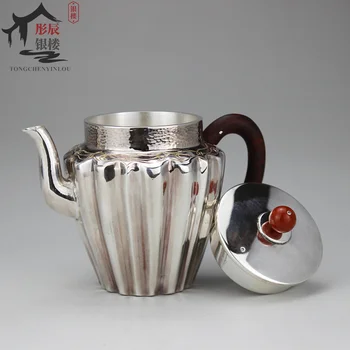 Arbatinukas, nerūdijančio plieno arbatinukas, sidabro arbatinukas, karšto vandens arbatinukas, arbatinukas 160 ml vandens, kung fu arbatos rinkinys.