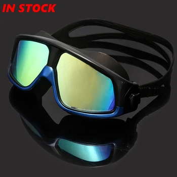 HD dulkių nusodinimo spalvinga Didelis Rėmas plaukimo akiniai su ausų Anti-rūko UV plaukimo akiniai Neutralus / vaikams