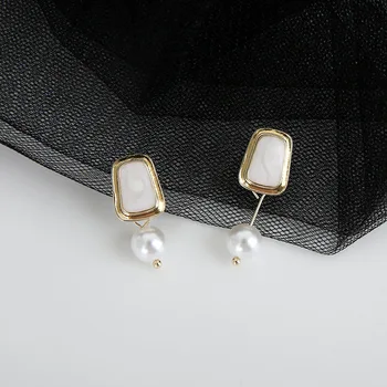 Korėjos mados perlų prabanga Nereguliarus boho žiogelis stud auskarai moterims pareiškimą, geometrijos aukso earings papuošalai