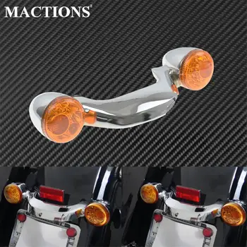 Motociklo LED Galiniai Posūkio Signalo, Stabdžių Šviesos Juosta Gintaro Objektyvas Atveju Harley 
