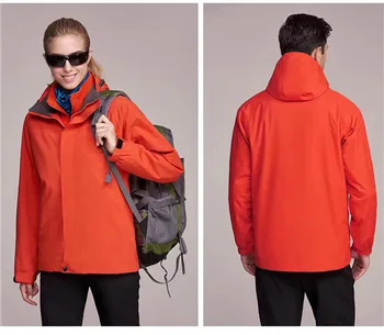 Vyrų ir Moterų Vėjo Vandeniui Lauko Soft Shell Audinio Kvėpuojantis Šiltas Trijų-In-One Coat Odinė Striukė Vyrai Tranšėjos Paltai