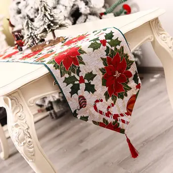 Kalėdų Stalo Mezgimo Vėliavos Kalėdų Europos Stiliaus Arbatos Stalo Apdailos Siuvinėjimas Staltiesė Stalo Išdėstymas Nauja