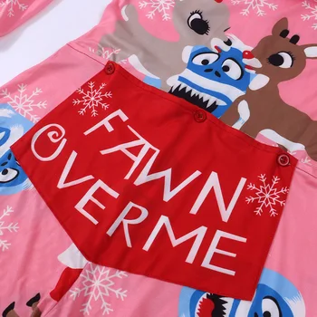 Moteriški Kalėdų Jumpsuit ilgomis rankovėmis Kelnės Plius dydis XXL Romper Užtrauktukas Mygtuką Atidarymo Playsuit Šiltas Chalatas Pajama