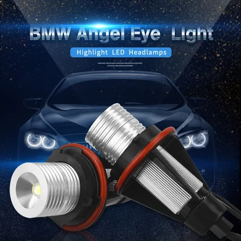 1 Set LED automobilių stiliaus Angel Eyes Demonas akis šviesos Pabrėžė, Auto Lemputė 12V Mėlyna BMW E39 E53 E60 E61 E63 E64 E65 E66 E83 E87