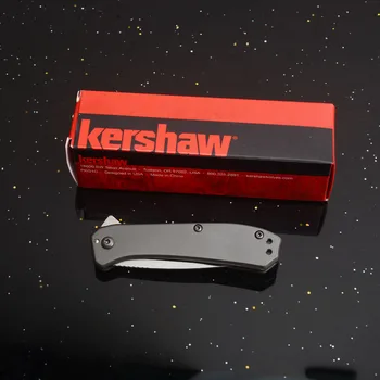 Kershaw 3871 Lankstymo kišenėje lauko kempingas Peilis 8cr13 peiliukų titano danga rankena išgyvenimo taktinis Naudingumas vaisių EDC įrankiai