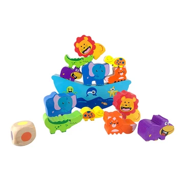 Spalvingas Medinis Žaislas, Skirtas Vaikams Mokymosi Balansą, Žaislai, Mediniai Balansavimo Rėmo Kūdikių Ankstyvojo Mokymosi Žaislai