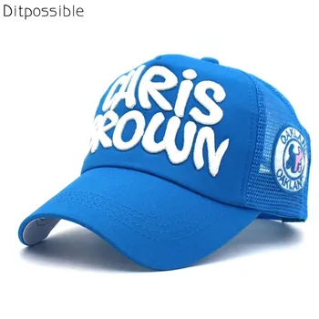 Ditpossible vasaros stilius vaikų beisbolo kepurės, vyrų, moterų tinklinio pritvirtintos kepurės raštą sporto snapback cap skrybėlę berniukų, mergaičių