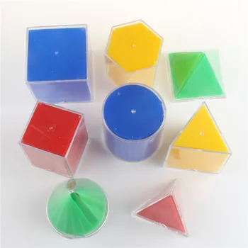 8pcs/set Geometrinis Ploto Plėtros Modelį, Kūgio, Cilindro, Piramidės Prizmę Kubo, stačiakampio gretasienio Geometrinės Formos Modelis Nustato Vaikus Matematikos Žaislas