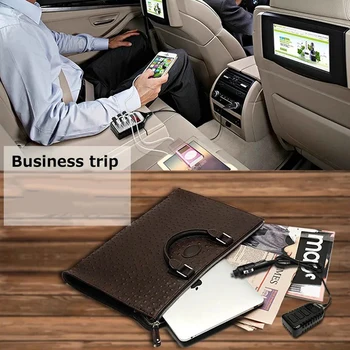 Daugiafunkcinis 3 jungtys, Automobilinis Įkroviklis, Mobiliųjų Telefonų Tablet Galinės Sėdynės Greitai Automobilinis Įkroviklis 7.1 A 12V/24V USB Automobilio Adapteris