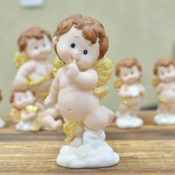 Kupidonas angelas kūrybos namų dekoravimo kambarį papuošalai puošia lėlės derva, automobilių reikmenys dovanėlės mergina lėlės