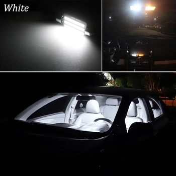 15vnt Baltos spalvos Klaidų Canbus LED interjero šviesos Kupolas+Licenciją plokštelės šviesos Rinkinys, Skirtas 