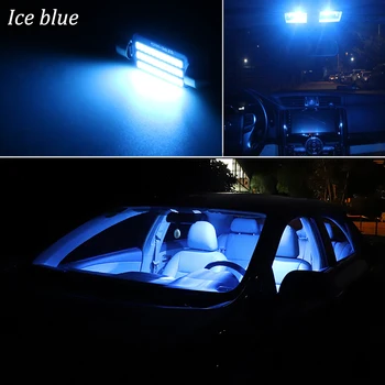 15vnt Baltos spalvos Klaidų Canbus LED interjero šviesos Kupolas+Licenciją plokštelės šviesos Rinkinys, Skirtas 