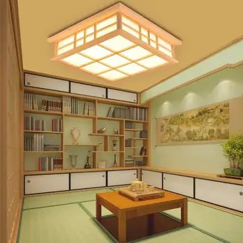 Tatamio lempos Japonų stiliaus Kietų Medinių Aikštėje LED Lubų Šviesos kambarį miegamojo apšvietimo tyrimas lempos mx10281725