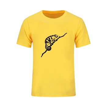 2021 M. Vasarą Naujas Mados T Shirt Mens Chameleonas Lizar Spausdinimo Tees Atsitiktiniai Trumpomis Rankovėmis Marškinėliai Medvilnės Kietas Streetwear Viršūnės