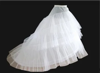 2 Krinolīns 3 Sluoksnis Siūlų Balta Mergina Ilgą Uodegą Vestuvių Suknelė Vestido De Noiva Krinolīns Rockabilly Mergina Priedai