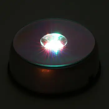 7-LED Spalvinga Šviesos Šviesos Stendas Sukasi Laser Display Bazės Ratas Naktį Lempa