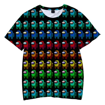 Cool 3d T-shirt Vasarą Tarp Mūsų T-shirt Mados Trumpas Rankovės O-Kaklo marškinėliai Vaikams Žaidimai Harajuku T-shirt Suaugusių Vyrų, Moterų