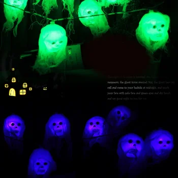 Helovinas Apdailos 2,5 m LED Žibintų String Dvasios Kaukolė Spalva Star Šviesos Helovinas Naktį Šalies Specialiųjų