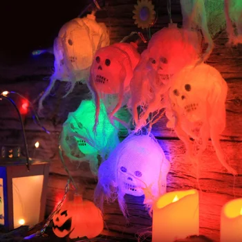 Helovinas Apdailos 2,5 m LED Žibintų String Dvasios Kaukolė Spalva Star Šviesos Helovinas Naktį Šalies Specialiųjų