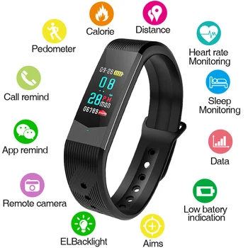SKMEI būklės Moterims Smart Watch Vyrų Bluetooth Širdies ritmas, Kraujo Spaudimas Pedometer Laikrodis LED Sport Watch 
