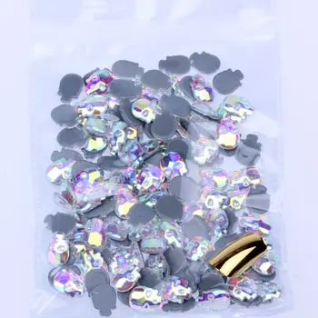 19 Skirtingų Formų ir Dydžio 144pcs Crystal AB Pataisų Flatback Stiklo Cirkonio Nail Art Jewelry Kostiumas 