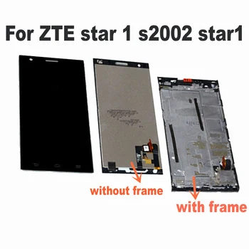 Originalus Jutiklis LCD Ekranas Touch Panel Ekrano skaitmeninis keitiklis komplektuojami Su rėmo ZTE star 1 s2002 star1 Telefono Dalių Pakeitimas