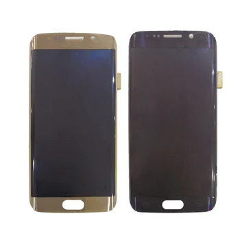 Originalus SAMSUNG Galaxy S6 krašto LCD Ekranas G925 G925I G925F Jutiklinis Ekranas skaitmeninis keitiklis Telefono Dalys, OLED Ekranas Nemokamus Įrankius