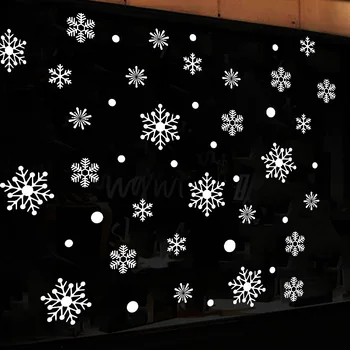 Kalėdų Lango Lipdukas baltos snaigės Stiklo Lipdukas Kalėdos Kalėdų Dekoracijas namams Gimdymo Naujųjų Metų Dovana 2019 Noel XH6231