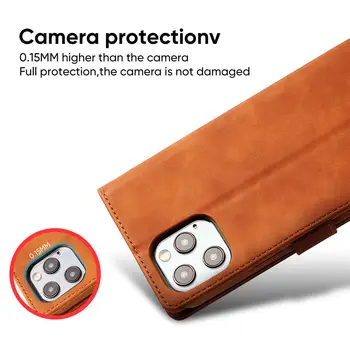 Atsparus smūgiams Flip Case For Iphone 12 Pro Max Mini Odos Retro Kortelės, Piniginė Pilna Apsauga Apima, 