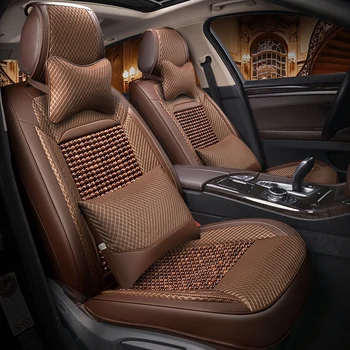 Natūralūs mediniai karoliukai automobilių sėdynės padengti masažo pagalvėlė prabangus odinis automobilių sėdynės, automobilių optikos Dėl Mazda 3/6/2 MX-5 CX-7 CX-5 Serija, Ca