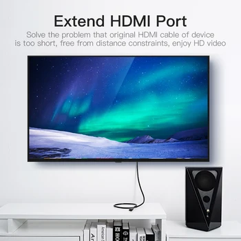 Paj HDMI Pratęsimo Kabelis 1m 1,5 m 2m 3m 5m Vyrų ir Moterų Extender HDMI Kabelis, 1080P 3D 1.4 V HDTV LCD Nešiojamas PS3 Projektorius