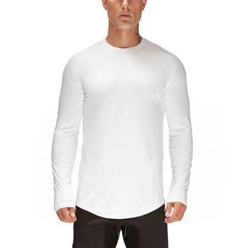 Prekės Quick Dry Tinklinio Sporto Marškinėliai Vyrams kietas pratęsti Long Sleeve T-shirt Slim Tinka Tees Sporto Drabužių Kultūrizmo Vyrų Marškinėlius
