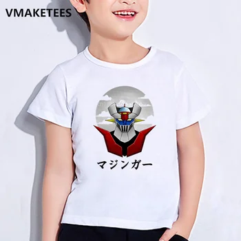 Vaikų Vasaros Mergaičių ir Berniukų Animacinių filmų T shirts Japonų Anime Robotas Mazinger Z Spausdinimo Vaikų marškinėliai Juokinga, vaikiški Drabužiai,HKP5186