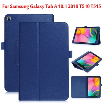 360 Sukasi Case For Samsung Galaxy Tab 10.1 2019 T510 T515 Stovėti PU Odos Padengti SM-T510 SM-T515 10.1 colių Padengti Funda
