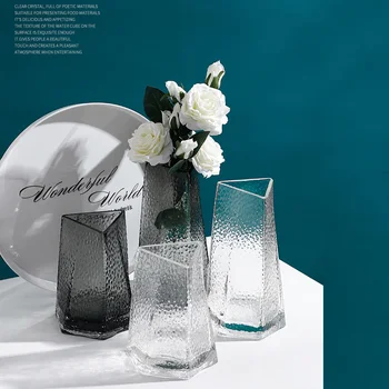 Stiklo Vaza, Terariumai горшки для цветов для домашнего интерьера Skaidrus decoracion nordica hogarстатуэтки для интерьера