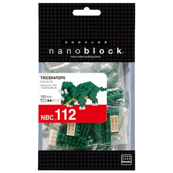 Kawada Nanoblock NBC-112 Mini Diamond Su Mažų Dalelių Blokai Suaugusiųjų Žaislai Triceratopsas Vaikams, Mini Plytų