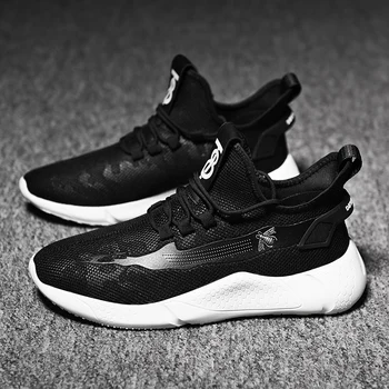 Sportas batai, vyriški batai, akių, veido rudenį naujų 2019 juoda lengvas oficiali svetainė dėvėti sportiniai bateliai, laisvalaikio bateliai