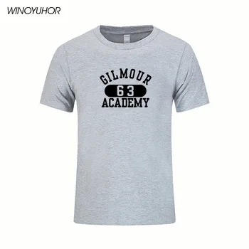 Gilmour Akademijos 63 Spausdinti vyriški marškinėliai Vasaros trumpomis Rankovėmis Medvilnės T Shirts Vyras Prekės ženklo Drabužių Prarasti Viršūnes Tee