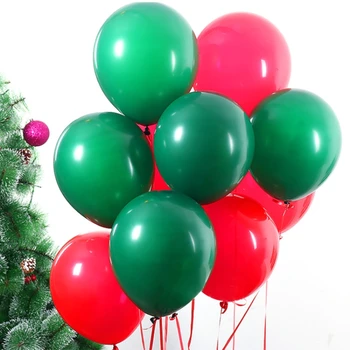 10vnt 10inch 2.2 g Žalios Raudonos Latekso Balionų Kalėdinė Dekoracija Vestuvių Baby Shower Laimingas Gimtadienio Prekių Globos Kolbų