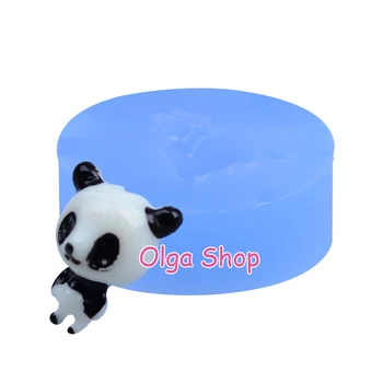 DYL086 3D Panda Silikoninės Formos Tortas 18mm - Bakeware Žvakė Polimero Molis Sugarcraft Formų, 3D Silikono Formos Netikrą Saldus Pelėsių