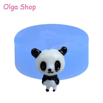 DYL086 3D Panda Silikoninės Formos Tortas 18mm - Bakeware Žvakė Polimero Molis Sugarcraft Formų, 3D Silikono Formos Netikrą Saldus Pelėsių